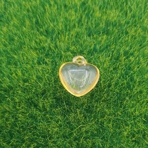 Ghostly Heart Yellow Beaded Charm P307